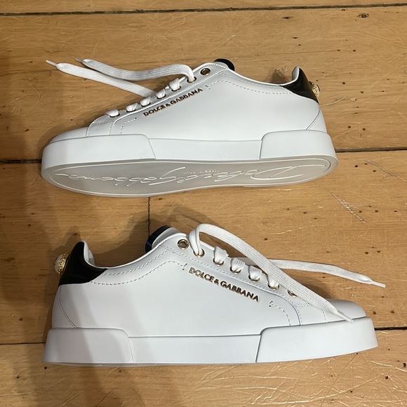 Dolce & Gabbana Calfskin nappa Portofino sneakers with lettering - Picture 9 of 15